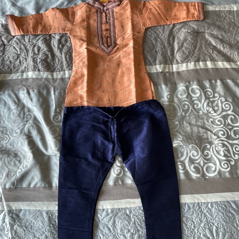 Orange and Blue Traditional Outfit (Ethnic Wear)
